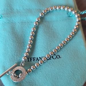 Tiffany Co 4mm Bead Toggle Bracelet 